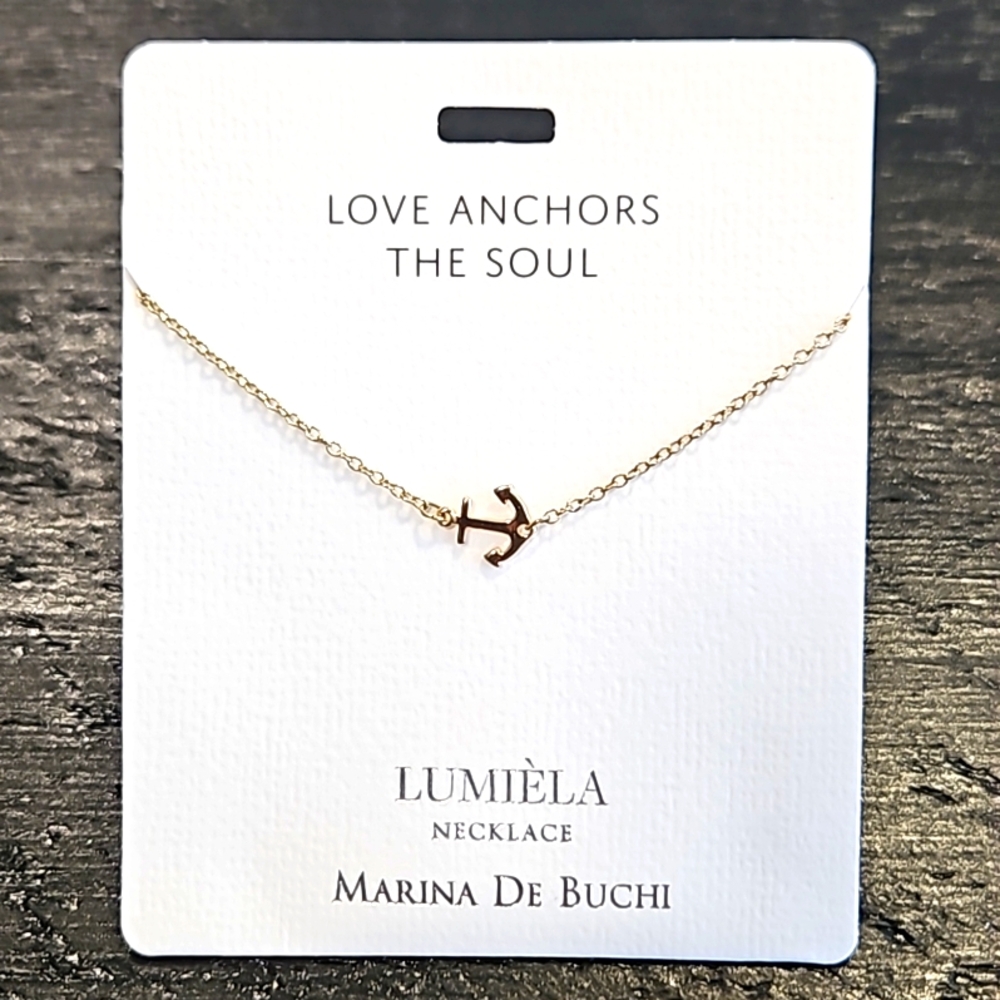 🌸 LOVE  ANCHORS THE SOUL * Lumiela Necklace ❤️ * Initial Name Chain 🌸